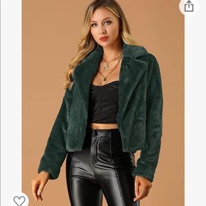 Allegra K Women's Autumn Winter Cropped Jacket